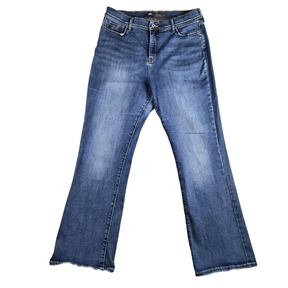 Levis 512 Womens Jeans 14 Blue Denim Perfectly Slimming Bootcut Stretch Mid Rise
